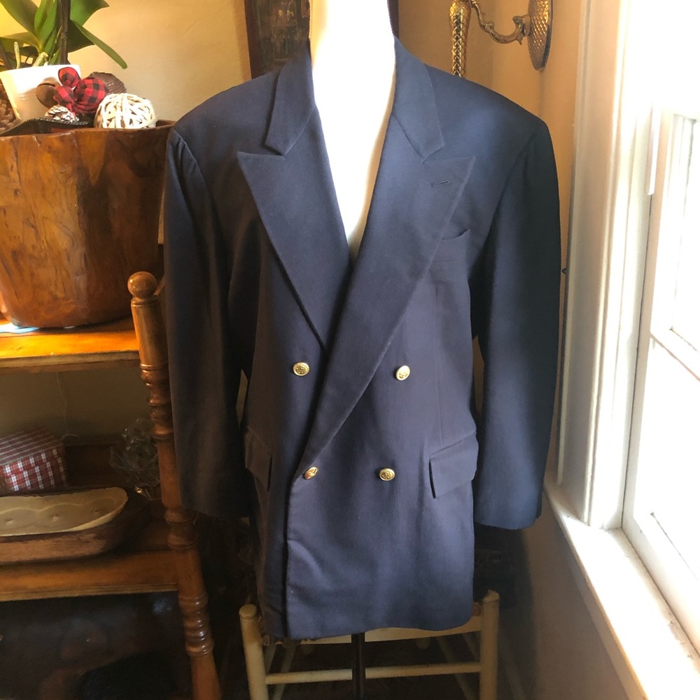 Joseph Abboud double breasted navy blazer